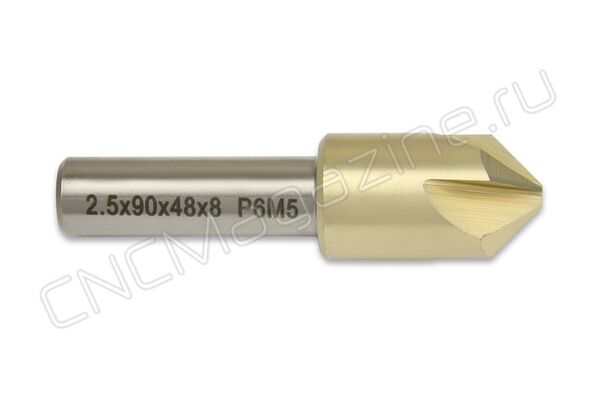2.5x90x48x8 Р6М5 ZrN зенковка, цилиндрический хвостовик