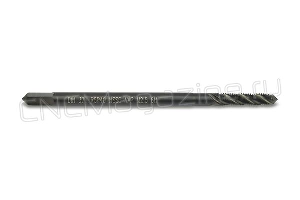 TPR15-DIN371-HSSE-M2.5 метчик M2.5x0.45 HSSE 6H DIN371 B со спиральной канавкой VAP