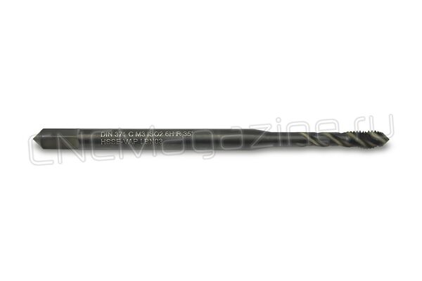 TPR15-DIN371-HSSE-M03 метчик M3x0.5 HSSE 6H DIN371 B со спиральной канавкой VAP