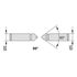 7381-T12 Cменные наконечники для измерения резьбы, 60°, 0.6-0.9 мм